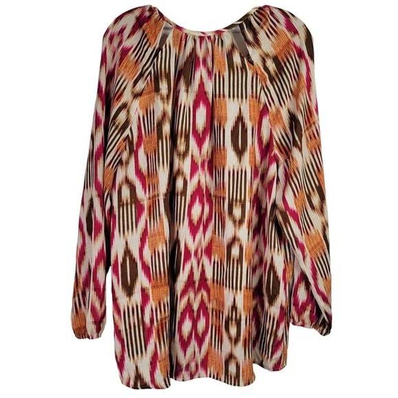 Chico's Multicolor Ikat Print Tunic - Picture 3 of 8